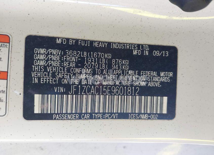 Photo 9 of 2014 Subaru Brz LIMITED (VIN JF1ZCAC15E9601812)