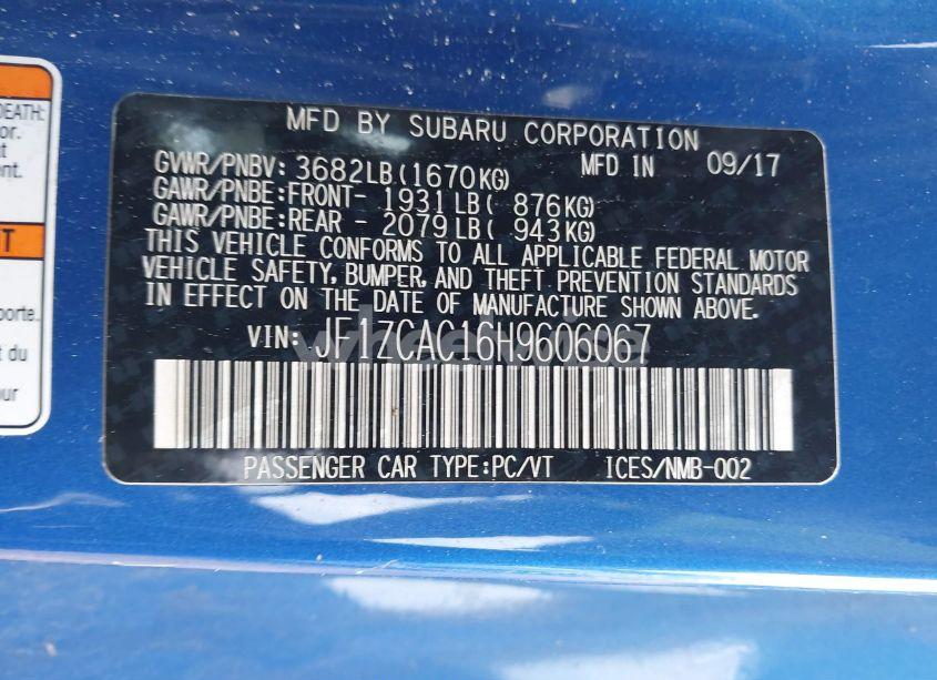 Photo 9 of 2017 Subaru Brz LIMITED (VIN JF1ZCAC16H9606067)