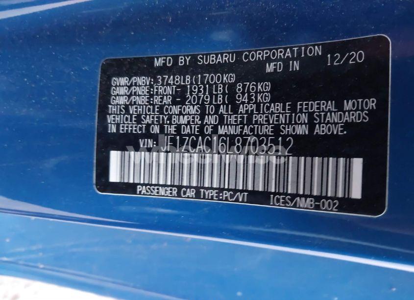 Photo 9 of 2020 Subaru Brz LIMITED (VIN JF1ZCAC16L8703512)