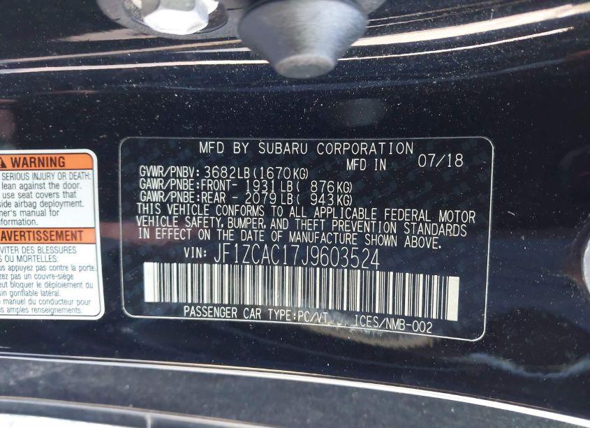 Photo 9 of 2018 Subaru Brz LIMITED (VIN JF1ZCAC17J9603524)