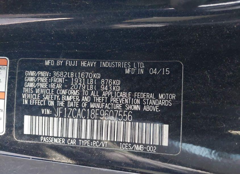 Photo 9 of 2015 Subaru Brz LIMITED (VIN JF1ZCAC18F9607556)