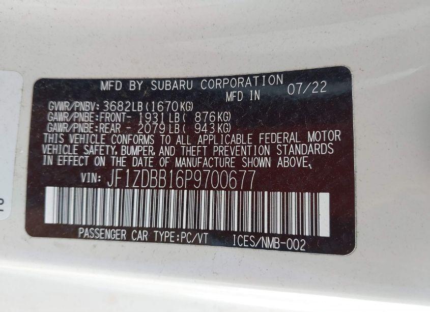 Photo 9 of 2023 Subaru Brz PREMIUM (VIN JF1ZDBB16P9700677)