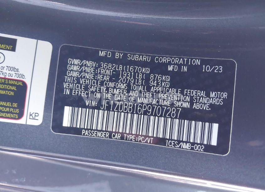 Photo 9 of 2023 Subaru Brz PREMIUM (VIN JF1ZDBB16P9707287)