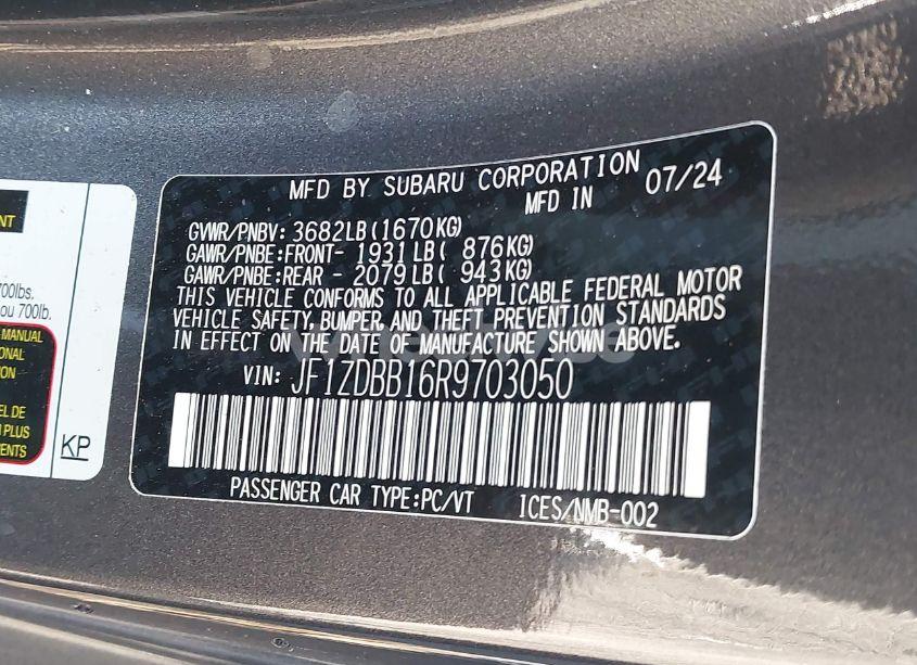 Photo 9 of 2024 Subaru Brz PREMIUM (VIN JF1ZDBB16R9703050)