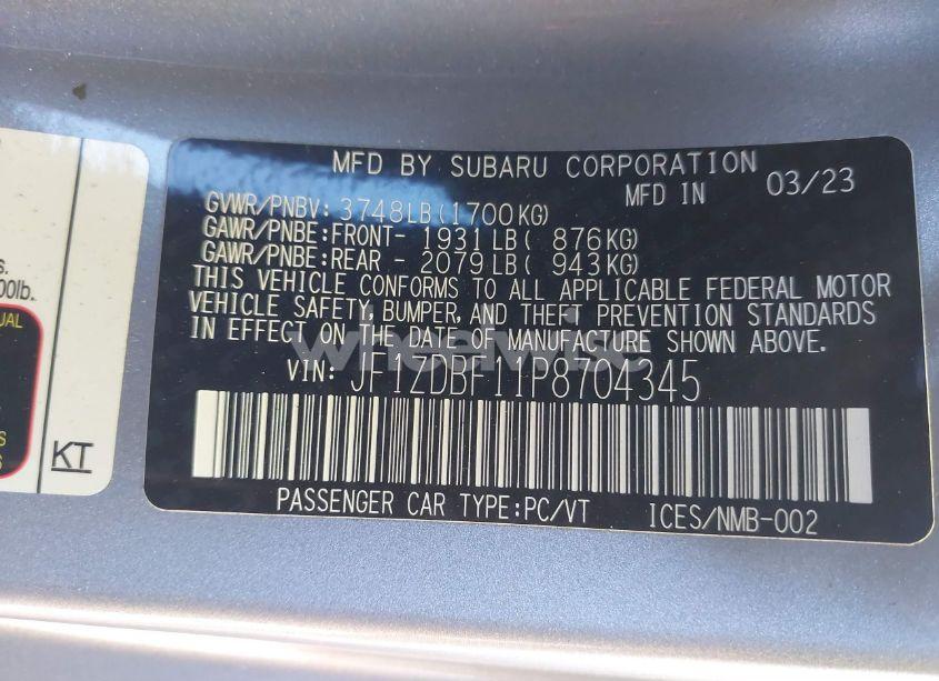 Photo 9 of 2023 Subaru Brz LIMITED (VIN JF1ZDBF11P8704345)