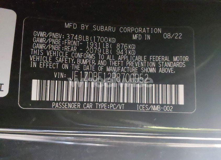 Photo 9 of 2023 Subaru Brz LIMITED (VIN JF1ZDBF12P8700952)