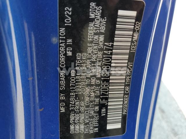 Photo 11 of 2023 SUBARU BRZ LIMITED (VIN JF1ZDBF18P8701474)