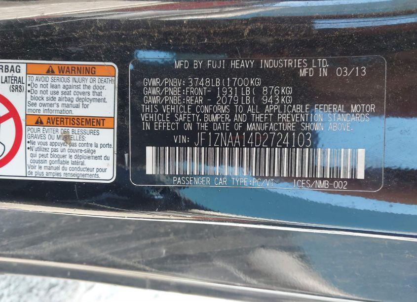 Photo 9 of 2013 Scion Fr-s (VIN JF1ZNAA14D2724103)