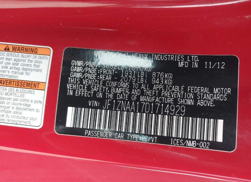 Photo 9 of 2013 Scion Fr-s (VIN JF1ZNAA17D1714929)