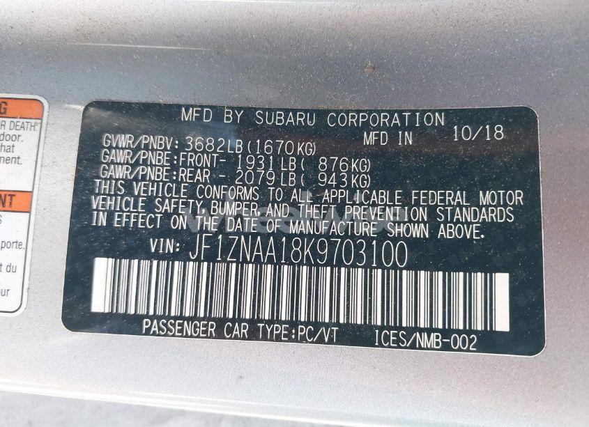 Photo 9 of 2019 Toyota 86 (VIN JF1ZNAA18K9703100)