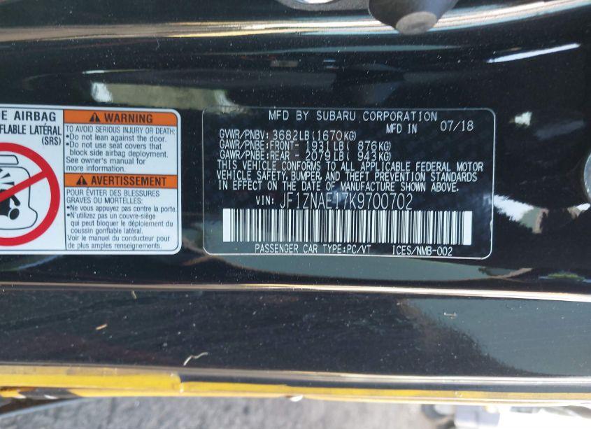 Photo 9 of 2019 Toyota 86 TRD SE (VIN JF1ZNAE17K9700702)