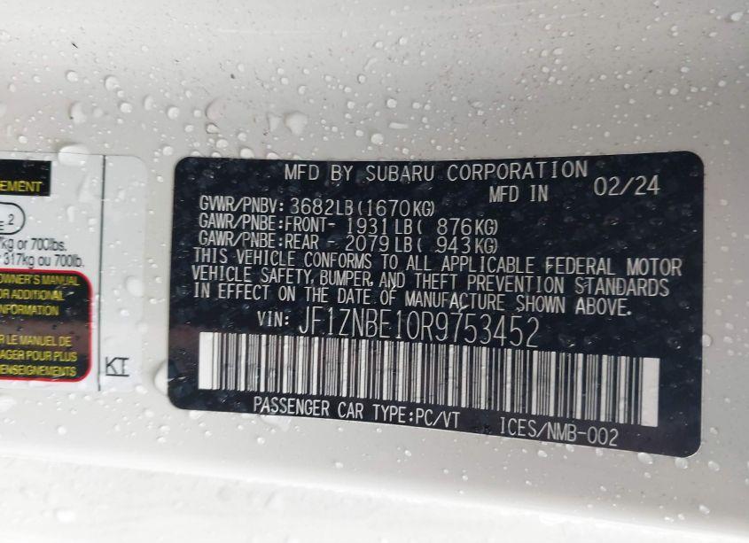 Photo 9 of 2024 Toyota Gr86 PREMIUM (VIN JF1ZNBE10R9753452)