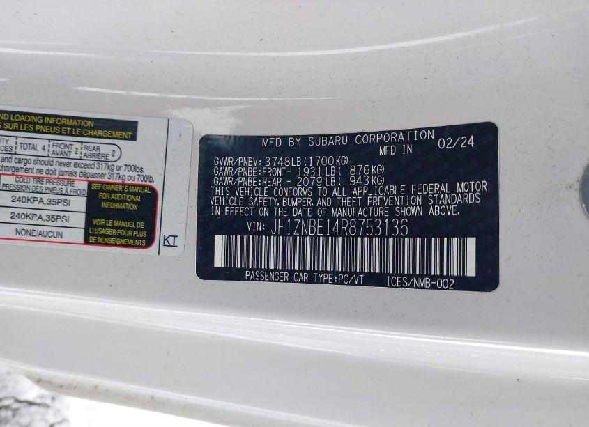 Photo 9 of 2024 Toyota Gr86 PREMIUM (VIN JF1ZNBE14R8753136)