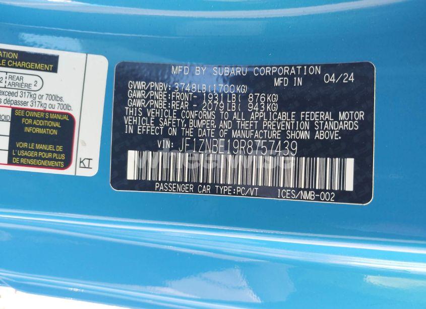 Photo 9 of 2024 Toyota Gr86 PREMIUM (VIN JF1ZNBE19R8757439)