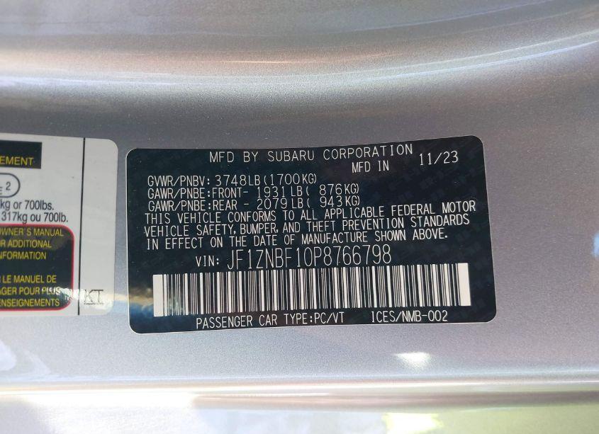 Photo 9 of 2023 Toyota Gr86 PREMIUM (VIN JF1ZNBF10P8766798)