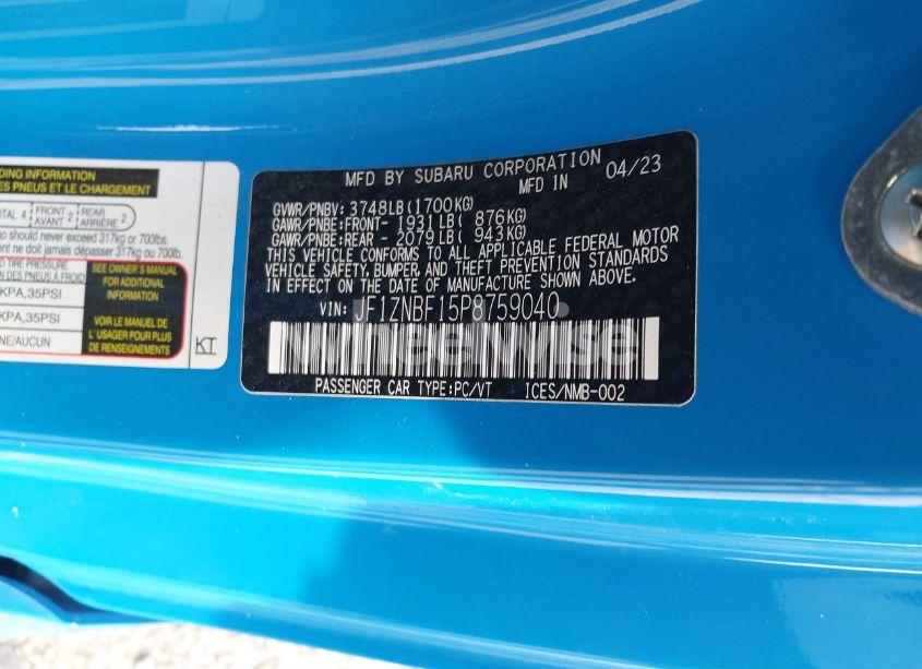 Photo 9 of 2023 Toyota Gr86 PREMIUM (VIN JF1ZNBF15P8759040)