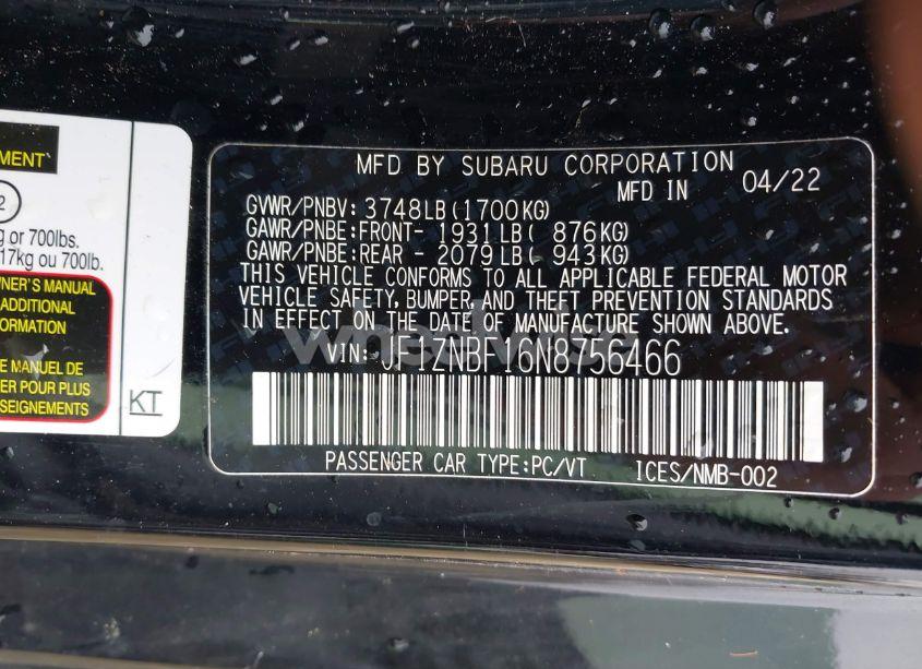 Photo 9 of 2022 Toyota Gr86 PREMIUM (VIN JF1ZNBF16N8756466)