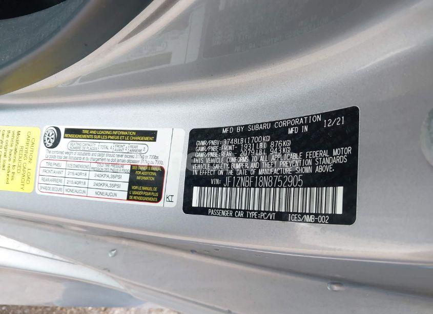 Photo 9 of 2022 Toyota Gr86 PREMIUM (VIN JF1ZNBF18N8752905)