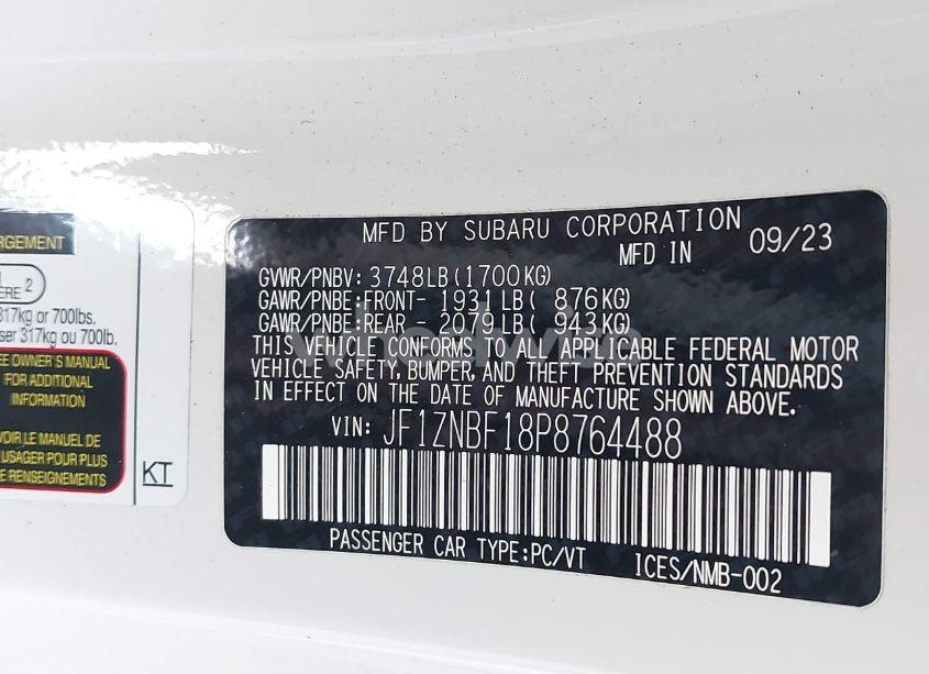 Photo 9 of 2023 Toyota Gr86 PREMIUM (VIN JF1ZNBF18P8764488)