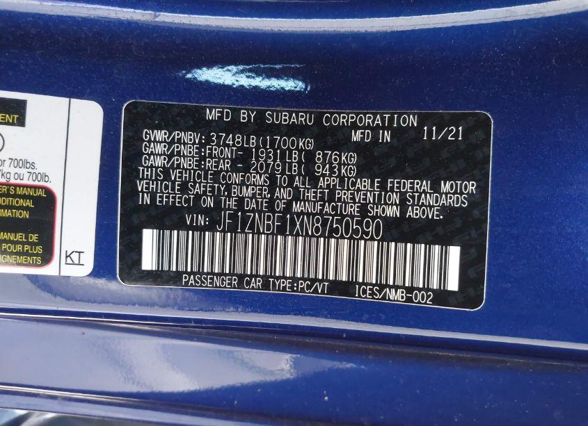 Photo 9 of 2022 Toyota Gr86 PREMIUM (VIN JF1ZNBF1XN8750590)