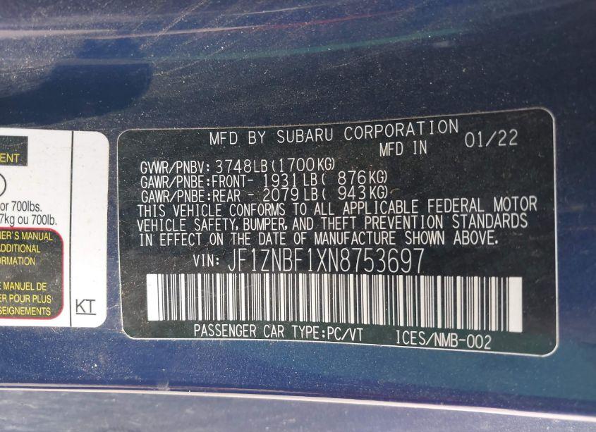 Photo 9 of 2022 Toyota Gr86 PREMIUM (VIN JF1ZNBF1XN8753697)