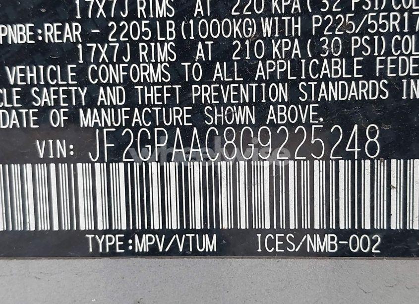 Photo 9 of 2016 Subaru Crosstrek 2.0I (VIN JF2GPAAC8G9225248)