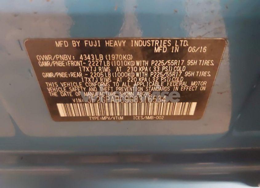 Photo 9 of 2016 Subaru Crosstrek 2.0I PREMIUM (VIN JF2GPABC9G8316534)