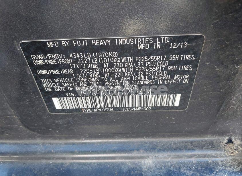 Photo 9 of 2014 Subaru Xv CROSSTREK 2.0I PREMIUM (VIN JF2GPACC4E8253404)