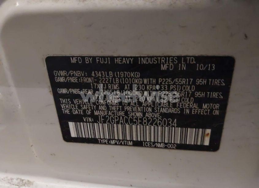 Photo 9 of 2014 Subaru Xv CROSSTREK 2.0I PREMIUM (VIN JF2GPACC5E8226034)