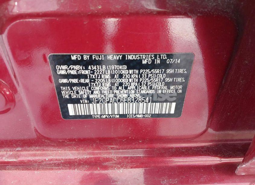 Photo 9 of 2014 Subaru Xv CROSSTREK 2.0I PREMIUM (VIN JF2GPACC6E8328541)