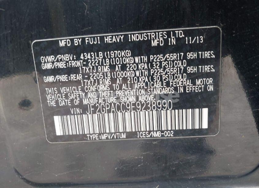 Photo 9 of 2014 Subaru Xv CROSSTREK 2.0I PREMIUM (VIN JF2GPACC9E9238990)