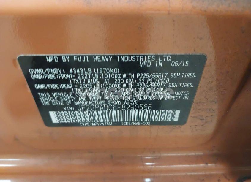 Photo 9 of 2015 Subaru Xv CROSSTREK 2.0I PREMIUM (VIN JF2GPADC6F8290566)