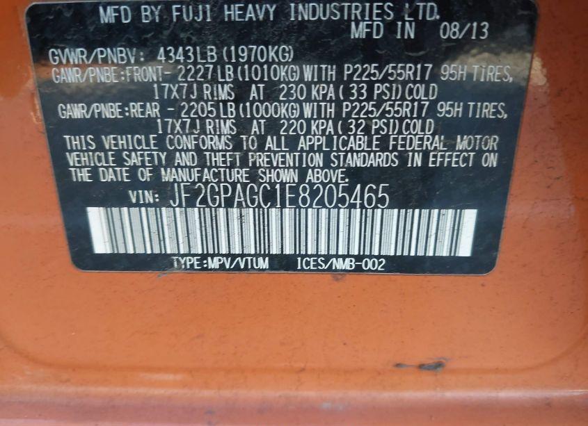 Photo 9 of 2014 Subaru Xv CROSSTREK 2.0I LIMITED (VIN JF2GPAGC1E8205465)