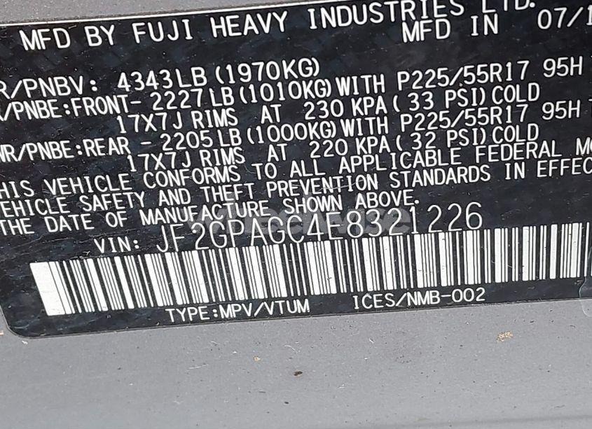 Photo 9 of 2014 Subaru Xv CROSSTREK 2.0I LIMITED (VIN JF2GPAGC4E8321226)