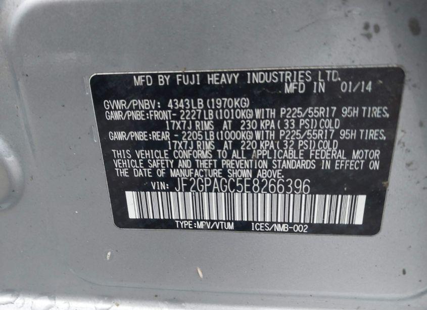 Photo 9 of 2014 Subaru Xv CROSSTREK 2.0I LIMITED (VIN JF2GPAGC5E8266396)