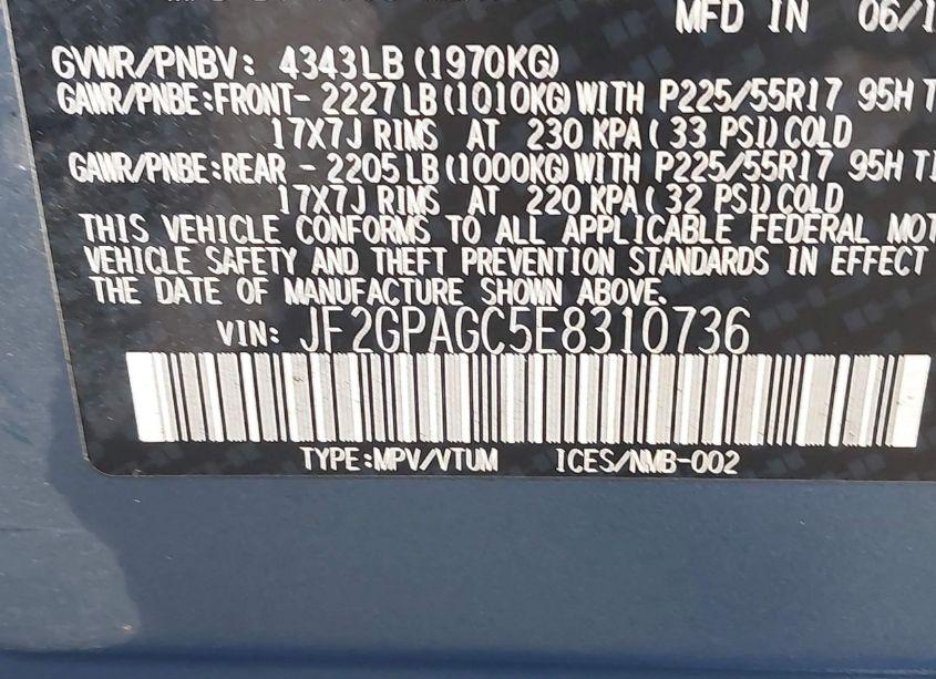 Photo 9 of 2014 Subaru Xv CROSSTREK 2.0I LIMITED (VIN JF2GPAGC5E8310736)