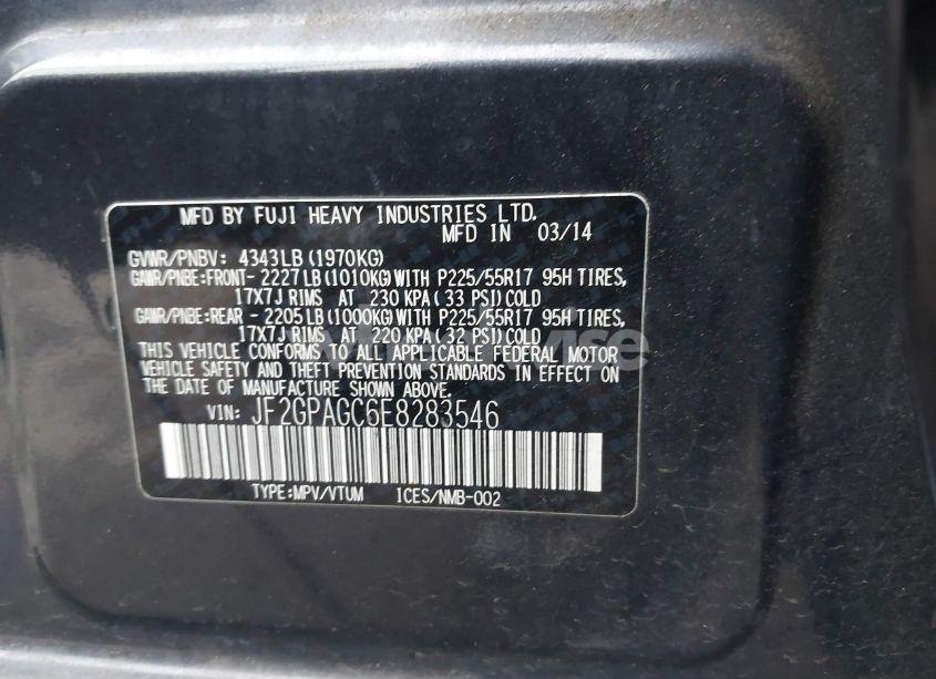 Photo 9 of 2014 Subaru Xv CROSSTREK 2.0I LIMITED (VIN JF2GPAGC6E8283546)