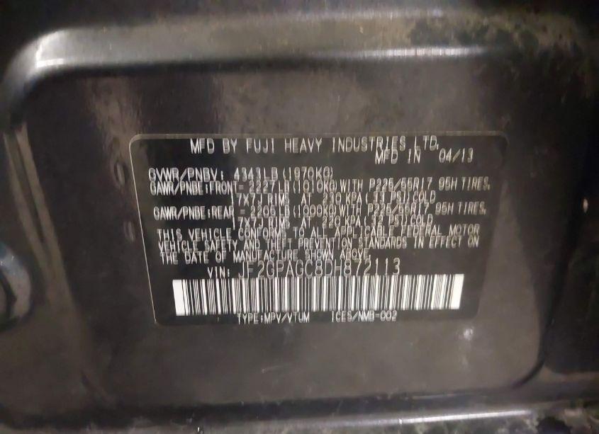 Photo 9 of 2013 Subaru Xv CROSSTREK 2.0I LIMITED (VIN JF2GPAGC8DH872113)