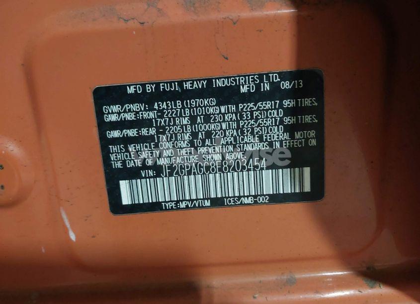 Photo 9 of 2014 Subaru Xv CROSSTREK 2.0I LIMITED (VIN JF2GPAGC8E8203454)