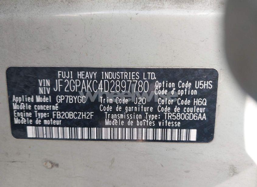 Photo 9 of 2013 Subaru Xv CROSSTREK 2.0I LIMITED (VIN JF2GPAKC4D2897780)