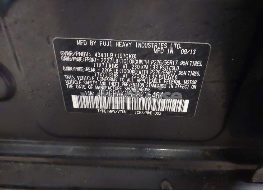 Photo 9 of 2014 Subaru Xv CROSSTREK 2.0I LIMITED (VIN JF2GPAKC6E8215464)