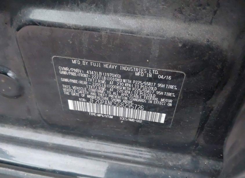 Photo 9 of 2016 Subaru Crosstrek 2.0I LIMITED (VIN JF2GPANC5G8295726)