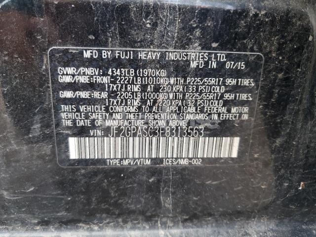 Photo 13 of 2015 SUBARU XV CROSSTREK SPORT LIMITED (VIN JF2GPASC3F8313563)