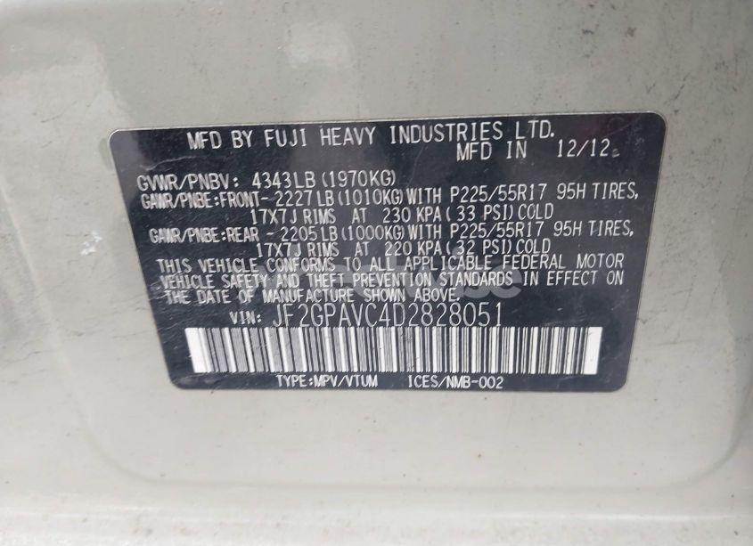 Photo 9 of 2013 Subaru Xv CROSSTREK 2.0 PREMIUM (VIN JF2GPAVC4D2828051)