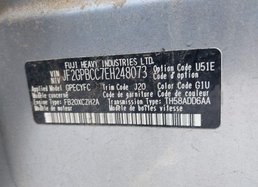 Photo 9 of 2014 Subaru Xv CROSSTREK HYBRID 2.0I (VIN JF2GPBCC7EH248073)