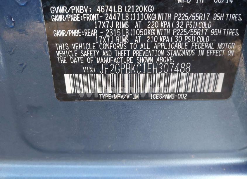 Photo 9 of 2014 Subaru Xv CROSSTREK HYBRID 2.0I TOURING (VIN JF2GPBKC1EH307488)