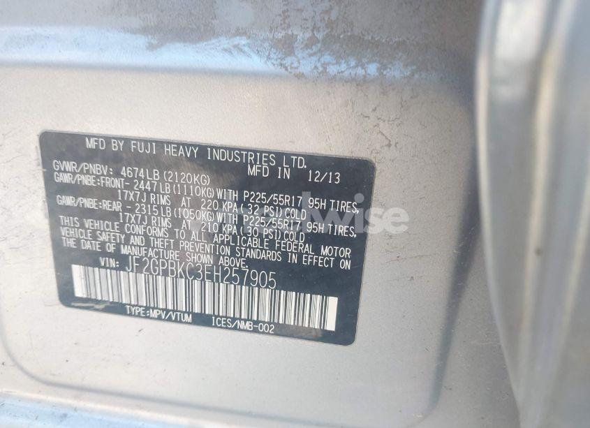 Photo 9 of 2014 Subaru Xv CROSSTREK HYBRID 2.0I TOURING (VIN JF2GPBKC3EH257905)