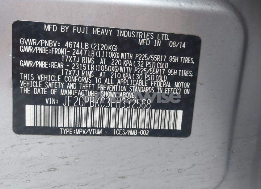 Photo 9 of 2014 Subaru Xv CROSSTREK HYBRID 2.0I TOURING (VIN JF2GPBKC3EH332568)