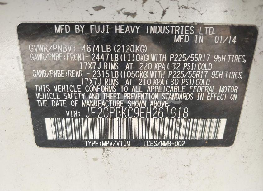 Photo 9 of 2014 Subaru Xv CROSSTREK HYBRID 2.0I TOURING (VIN JF2GPBKC9EH261618)