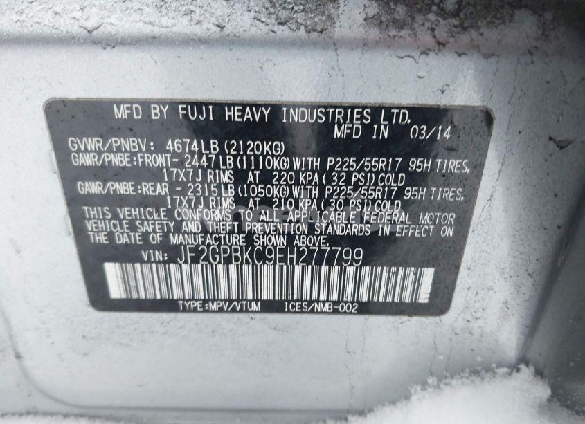 Photo 9 of 2014 Subaru Xv CROSSTREK HYBRID 2.0I TOURING (VIN JF2GPBKC9EH277799)